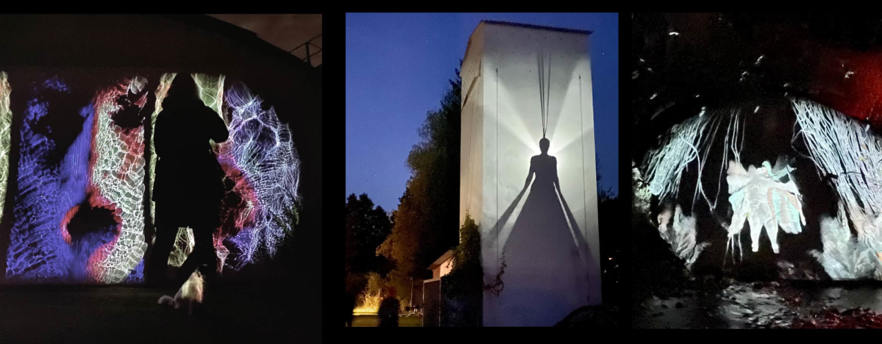 Luminous light art videos in the dark