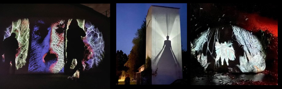 Luminous light art videos in the dark